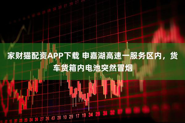 家财猫配资APP下载 申嘉湖高速一服务区内，货车货箱内电池突然冒烟